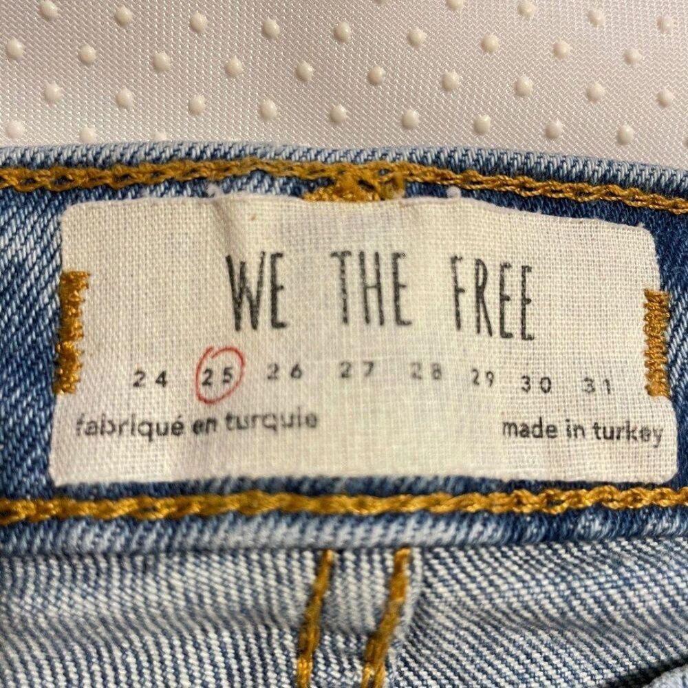 Free People We The Free Stella Button Fly High Rise Distressed Jeans - Picture 5 of 11